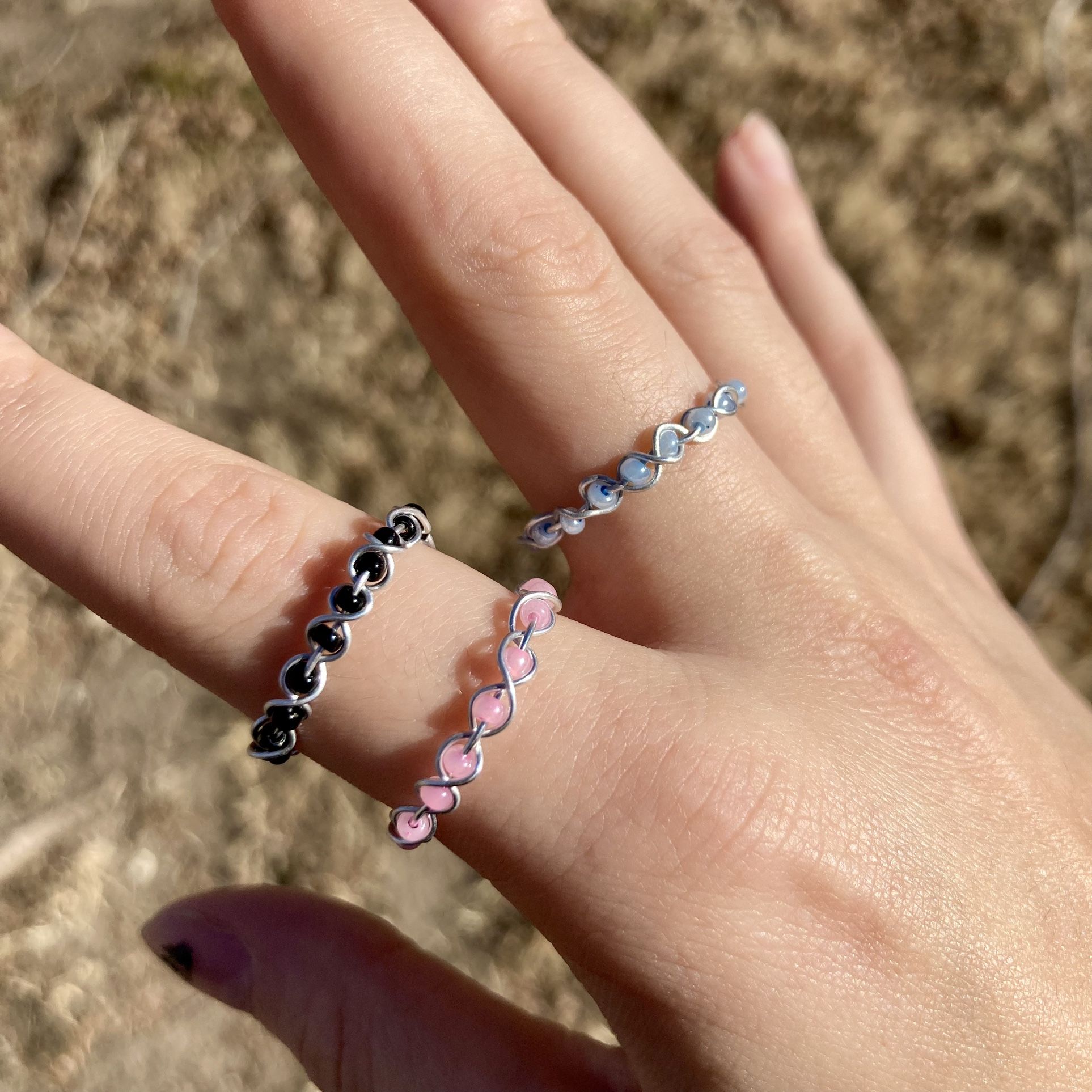 Wire Wrapped Bead Ring