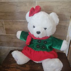 Christmas White Teddy Bear