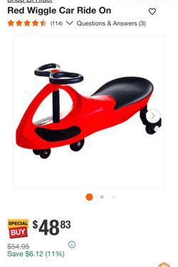 Lil Rider Red Wiggle Car Ride On