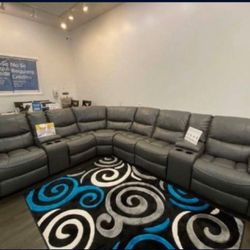  SECTIONAL RECLINING SOFA WITH THREE RECLINERS!!! TEXT 30777 TO 22462 FOR $50 DOWN!!!