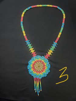Huichol  Necklace / Mexican Beaded Neckless