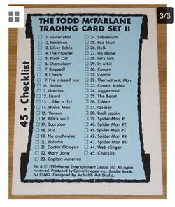 1990 Marvel Trading Card Set