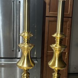 Vintage  Berman  Cast Brass Table Lamps