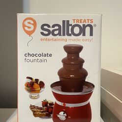 Salton 3-Tier Chocolate Fountain Fondue Pot (SP1499) - Red New In Box