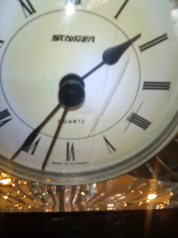 Crystal Clock Made In Germany, Works Great Needs Battery 12.00 OBO..