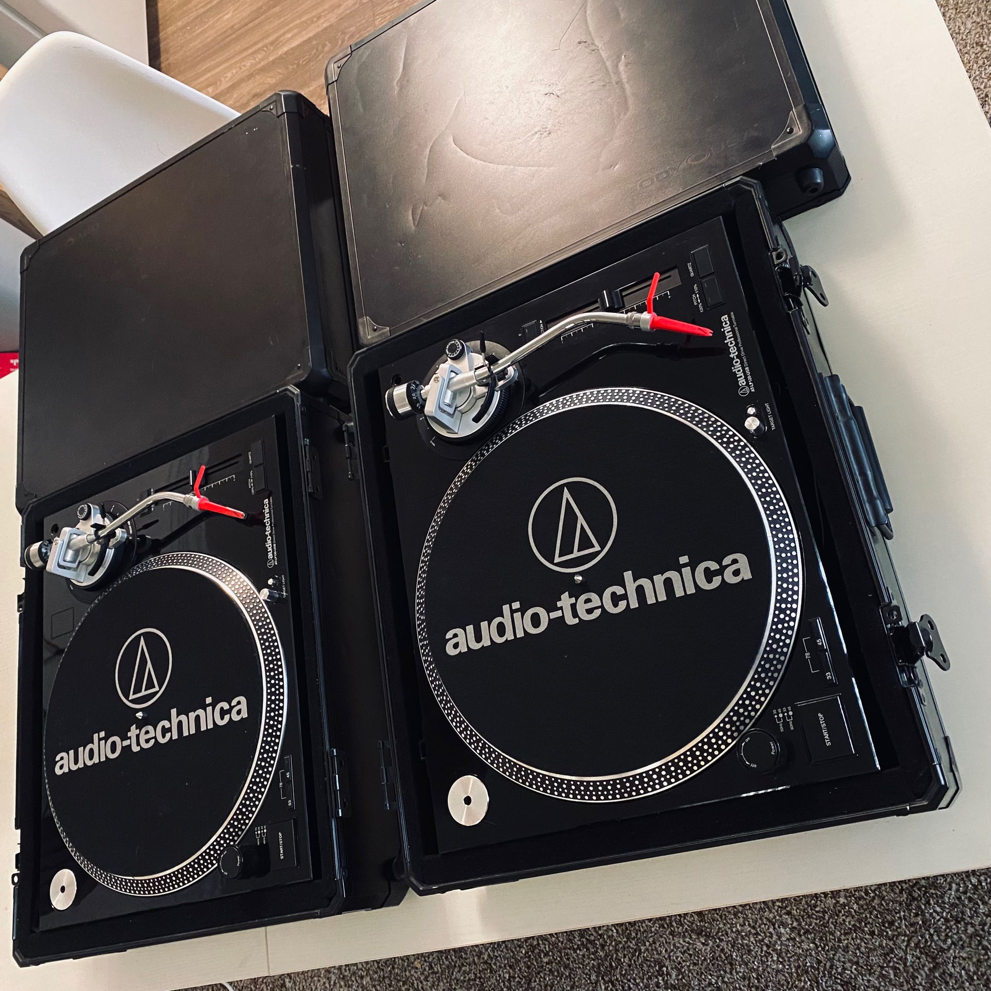 Audio Technic, A Direct Drive Turntables, Mixer, Cases, Needles
