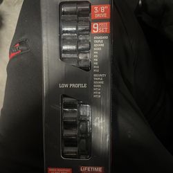 Icon professional triple square impact bit socket 9 pieces set