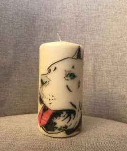Custom made Dog candle