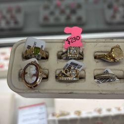 Rings 10kt And 14kt Different Prices And Sizes 