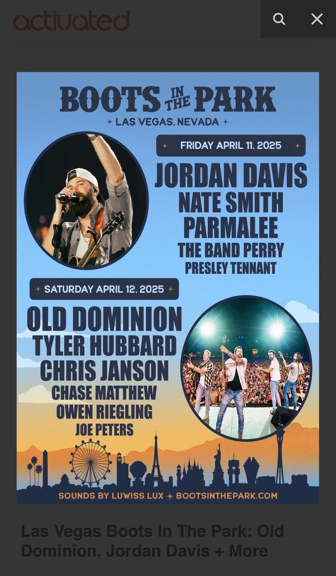 Boots In The Park-Vegas
