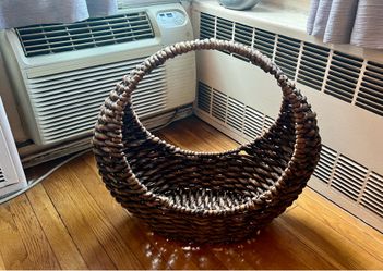 Large Woven Crescent Basket