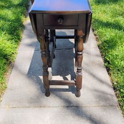 Antique Victorian Oak English Drop Leaf Table 