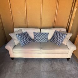 Beautiful Beige Sofa In (Great Condition)