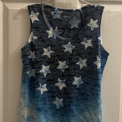 Brand New Blue Star Print Tank Size XS Juniors