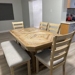 Dining Table With Bench And Chairs