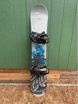Santa Cruz 156 Snowboard + K2 Cinch Rear Entry Bindings – Ready to Ride