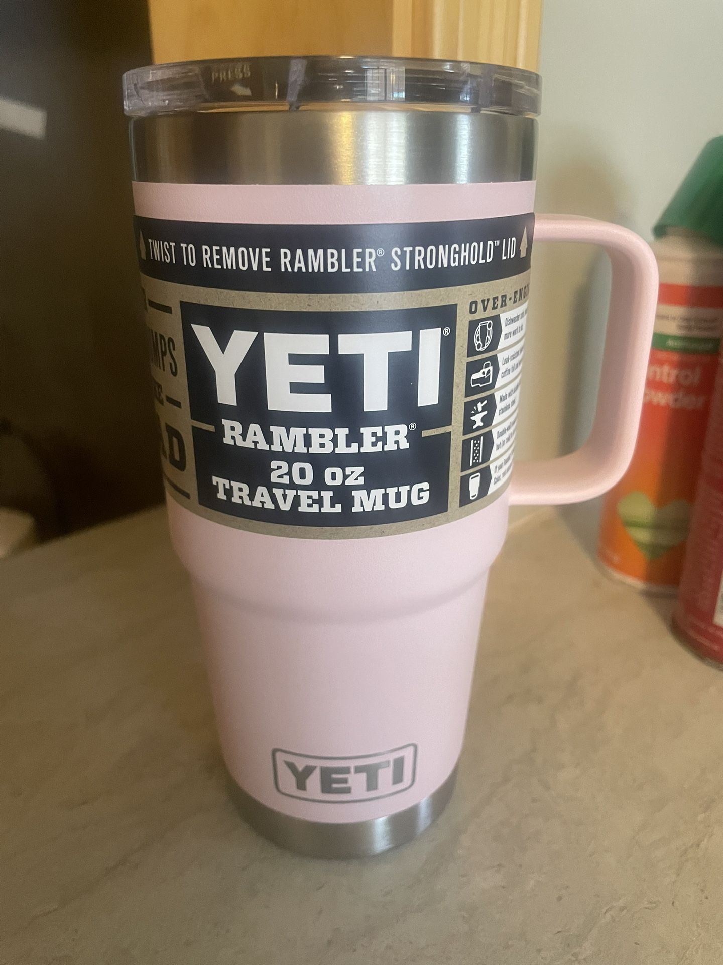YETI Rambler 20 oz. Travel Mug - Ice Pink