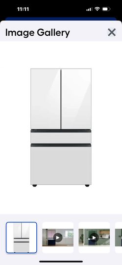 Samsung Bespoke Standard Depth Beverage Center 29-cu ft  4 Door 36-in Wide  Smart Compatible French Door Refrigerator With Dual Ice Make With Water Di