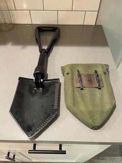 U.S Military Issued Trifold Shovel And Case From Vietnam