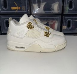 Gold metallic Jordan 4s size 11.5 M