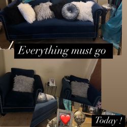 Rug & Table Sold Only Couches For Sale  Lamp Included as well as Curtains If Wanted 