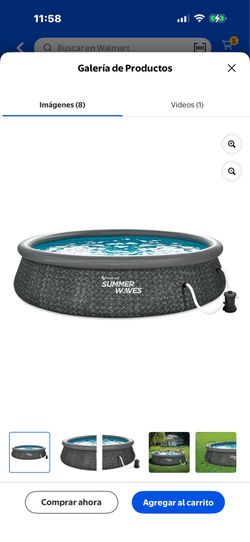 Summer Wave above-ground pool, quick installation, 14x3ft, with ladder and pump