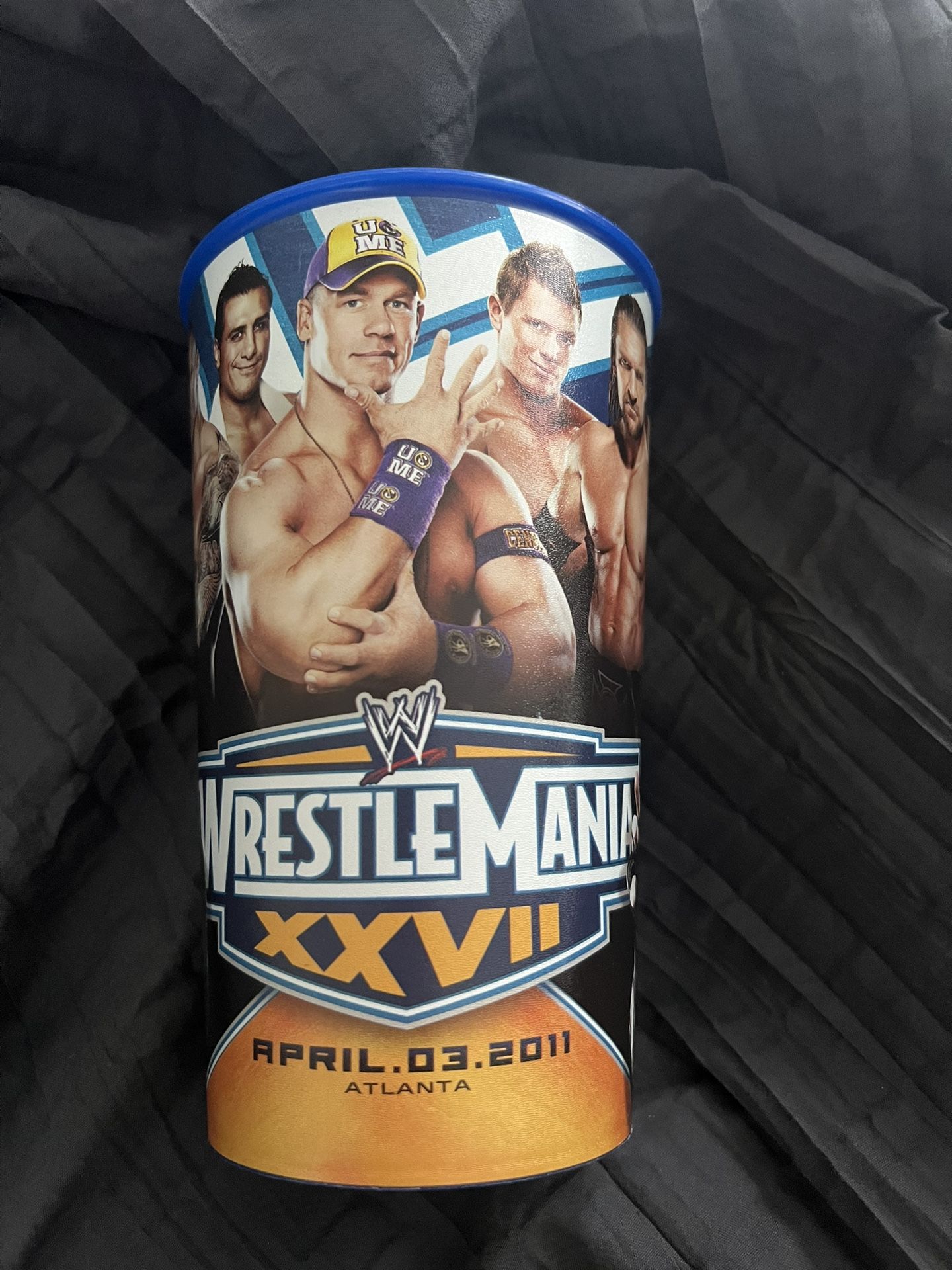 Wwe wrestlemania 27 Souvenir Cup Wm Xxvii The Rock John Cena