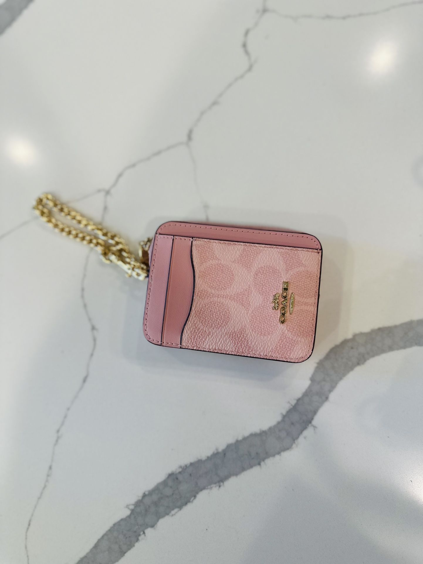 Coach Pink Powder Zip Wallet