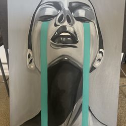 Modern Abstract Portrait Canvas Painting – Original Artwork