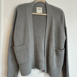 Abercrombie & Fitch Gray Cardigan 