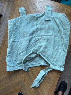 Mint Green Muslin Nursing Cover and car seat cover