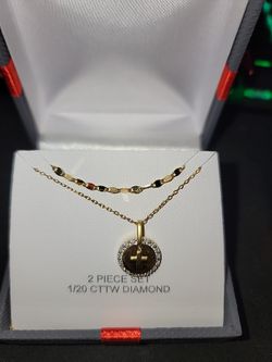 Neclekes 2 Piece Set 1/20 Cttw Diamond
