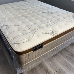 Queen Size Organic Cloud Comfort Europillow Top Mattress 
