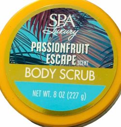 New spa luxury passionate escape scent body scrub.