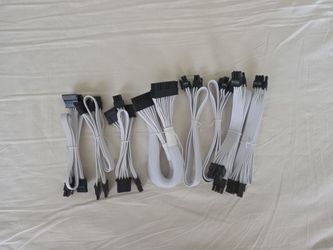 Corsair white PSU cable kit complete new