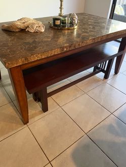 Dining room table and benches $500