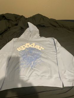 Sp5der sky blue Men’s Large hoodie