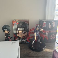 funko pop and itachi figure 