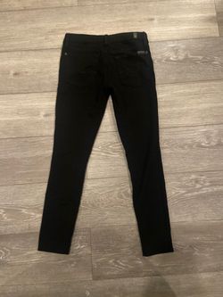 Black high-waisted skinny jeans in a size 26" #denim #highwaisted