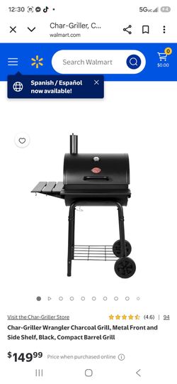 Char-Griller Wrangler Charcoal Barrel Grill