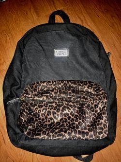 Van’s Black and Leopard Backpack