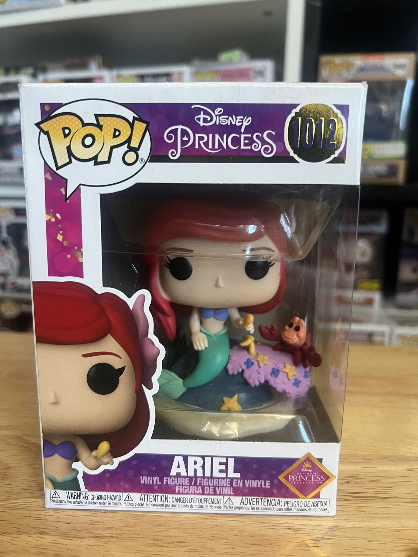 Ariel w/ Sebastian Disney Princess Funko Pop #1012 Little Mermaid Movies Cartoon