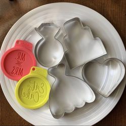 Wedding Cookie Cutters and Fondant Cupcake Topper Molds for Bridal Shower and Engagement Party