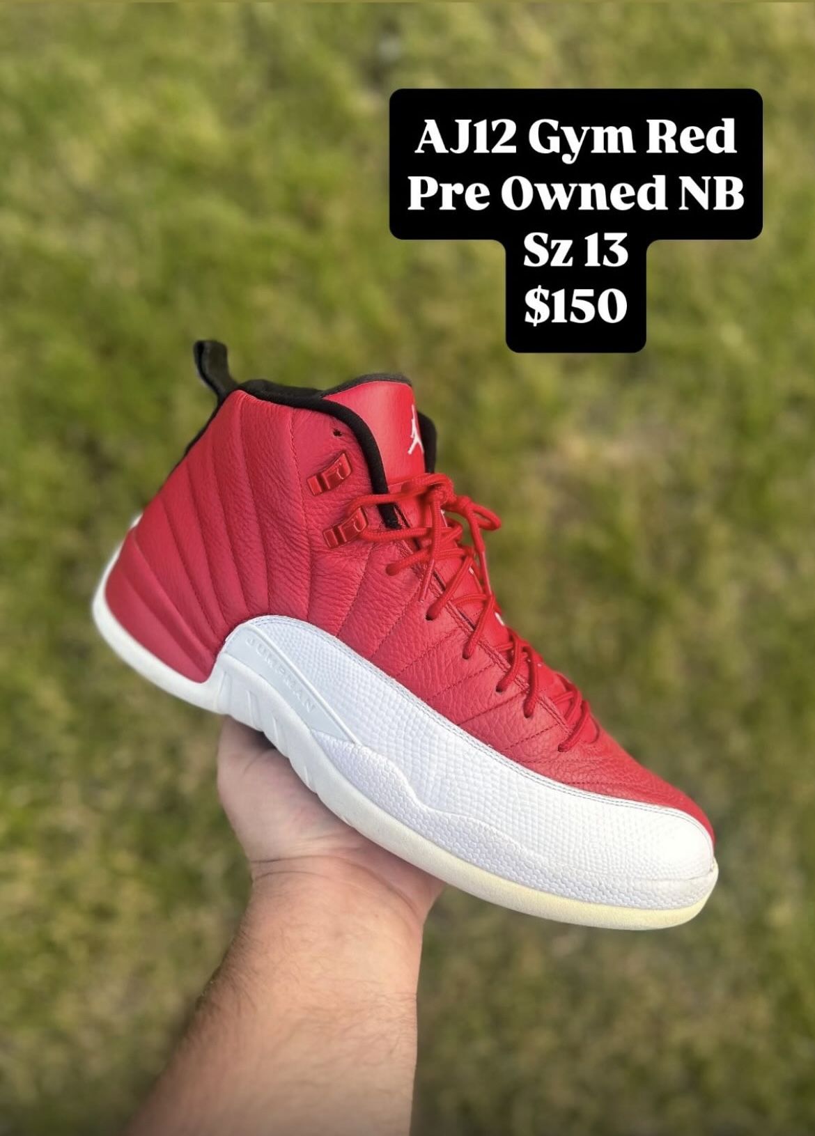 Jordan 12 Gym Red Like New Size 13