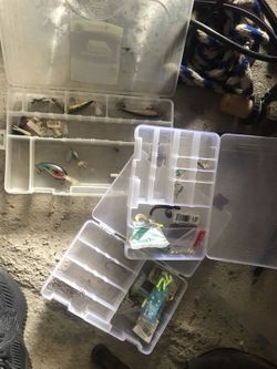 Fishing tackle and boxes