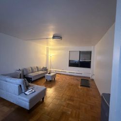 Gray Sectional Sofa with Ottoman