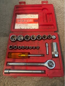 Vintage Sears socket wrench set 1/4x 3/8” drive