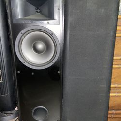 two klipsch speakers