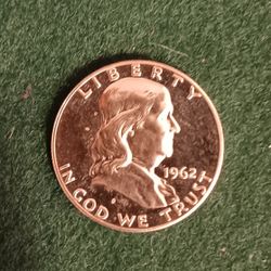 1962 PR Franklin Half Dollar