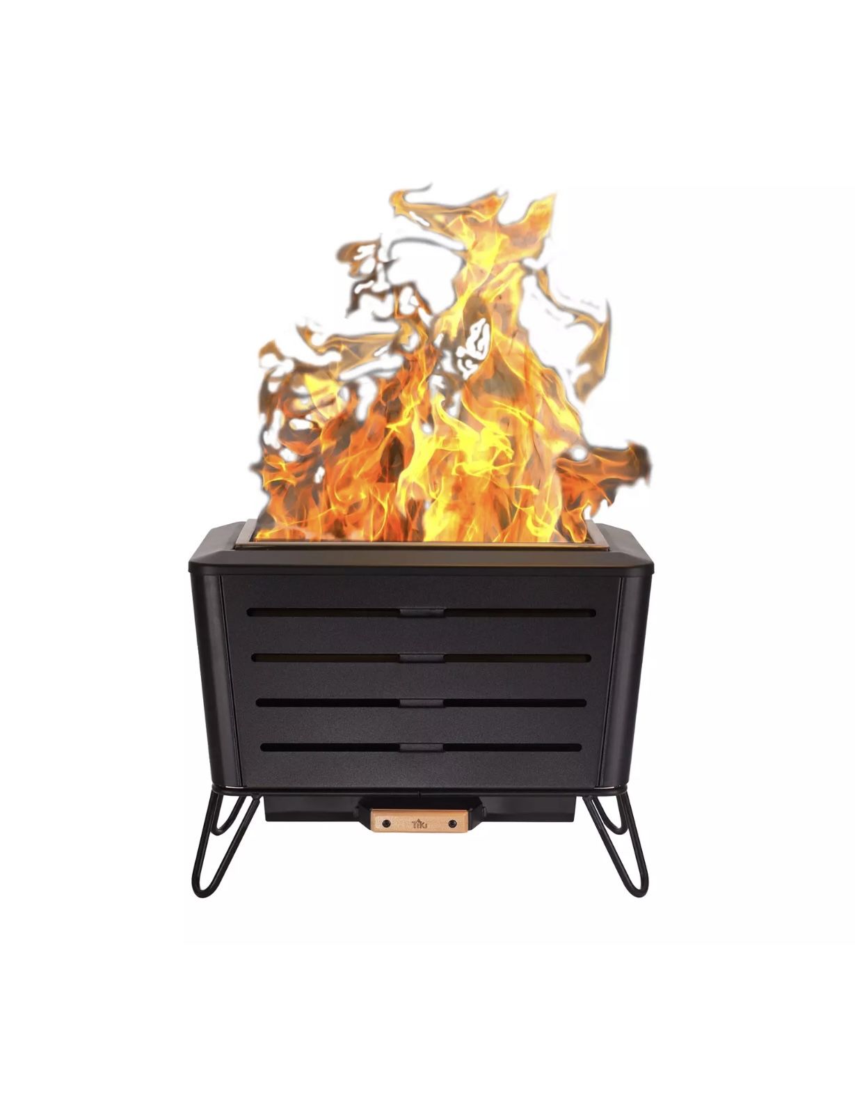 Tiki Smokeless Fire Pit - 21.5" Portable Version Metal Black